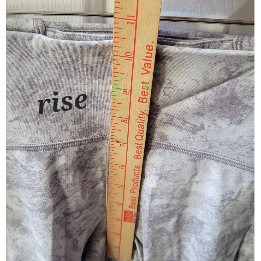 Lululemon Wunder Under Marbled High Rise Leggings Cropped Vented Ankle Women's 8